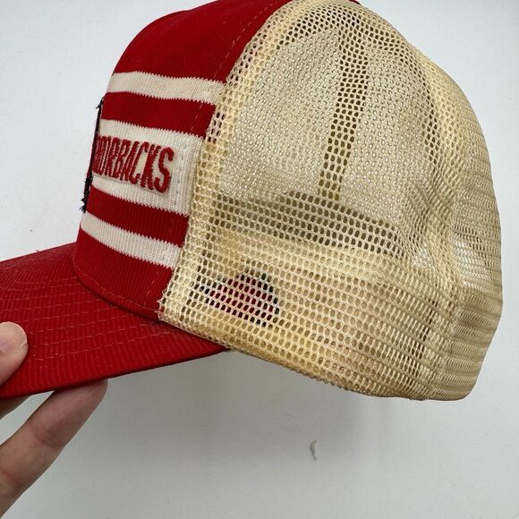 Vintage Arkansas Razorbacks Trucker Hat 80s Mesh Snapback Made in USA - Picture 11 of 14